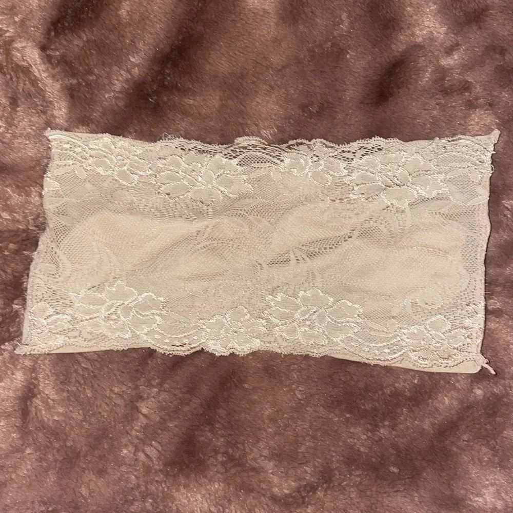 Tan Back-lace Bandeau Bra “Size-Free” - Picture 2 of 4